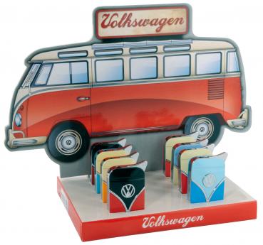 VW Samba Metal Fzg. VOKLSWAGEN SAMBA Bus Motiv + Geschenkbox 8er T-Dsp.